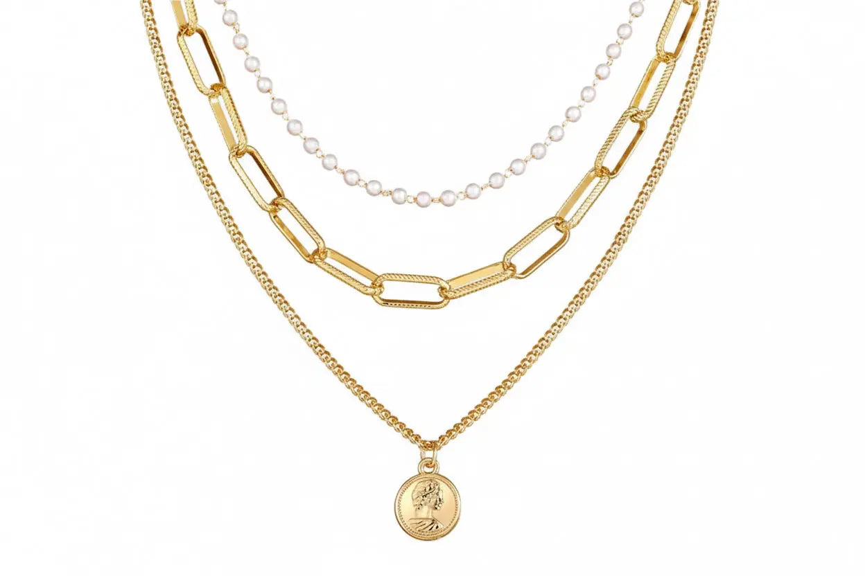 Alloy Multi-Layer Necklace with Star and Moon Pendant My Store