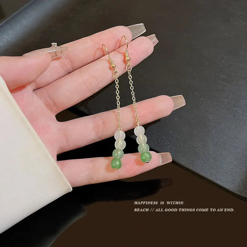 Exaggerated Vintage Long Tassel Rhinestone Earrings My Store
