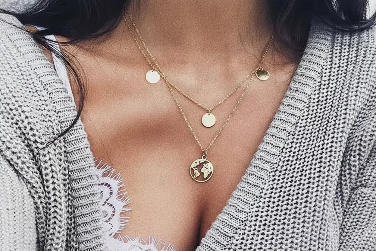 Alloy Multi-Layer Necklace with Star and Moon Pendant My Store