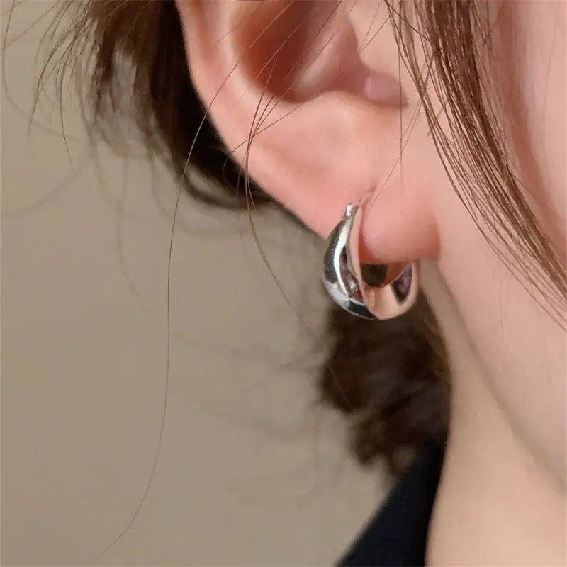 Glossy Metal Irregular Geometric Earrings My Store