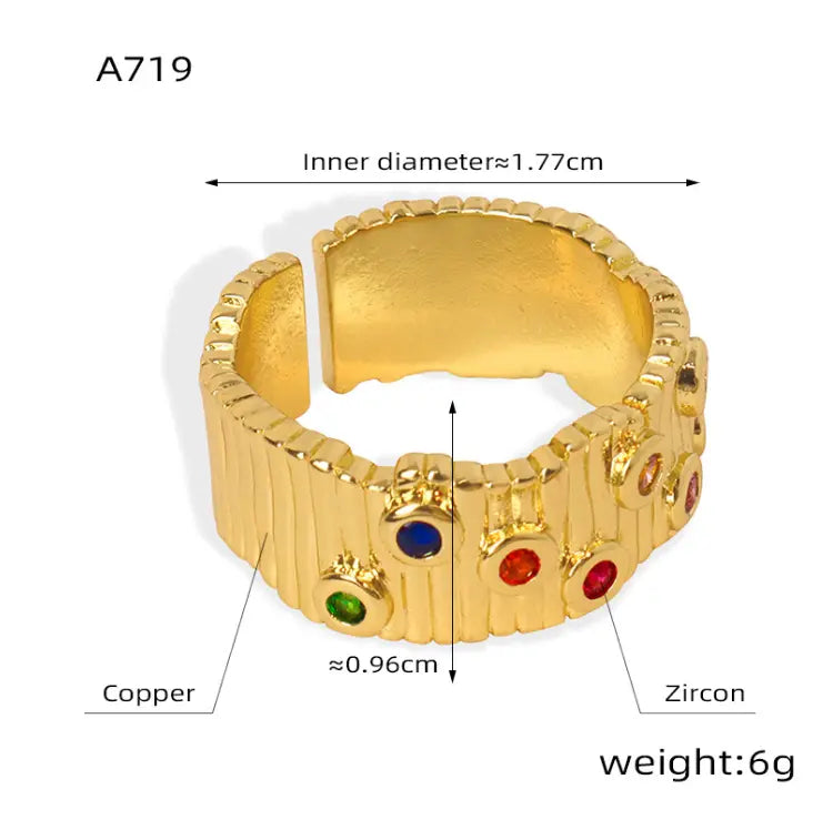 Women's Irregular Geometric Texture Ring My Store