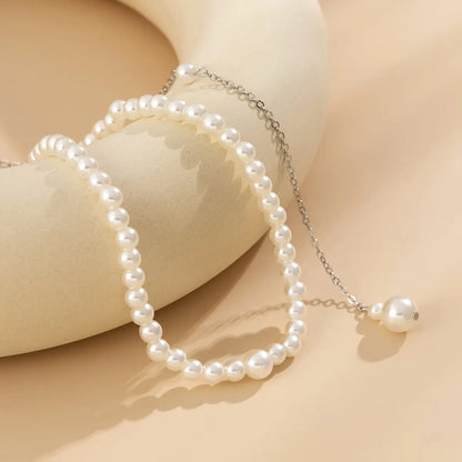 Geometric Beaded Body Chain with Pearl Tassels My Store