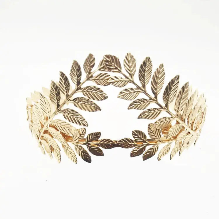 Baroque Golden Leaf Crown Hair Accessory for Women My Store