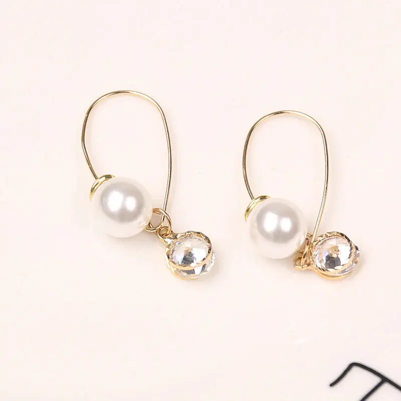 925 Silver Bow Earrings with Pearl Heart and Tassels My Store