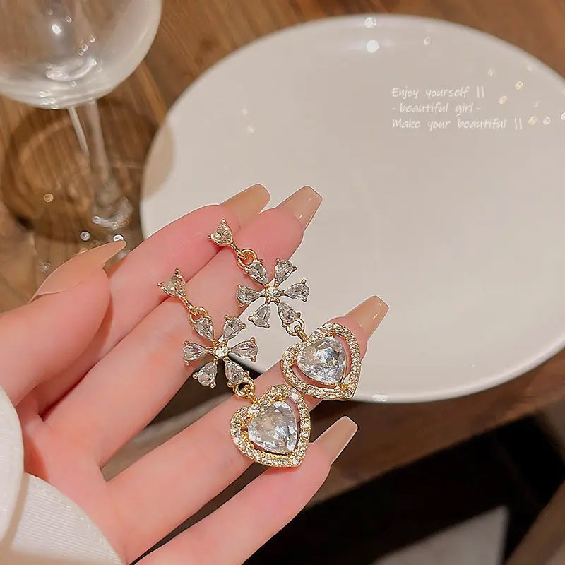 Exaggerated Vintage Long Tassel Rhinestone Earrings My Store
