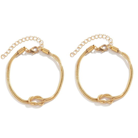 Gold Bracelets for Women Matching Bracelets for Couples 14K Gold Plated Love Knot Bracelet Dainty Forever Infinity Bracelets Friendship Jewelry Gifts My Store