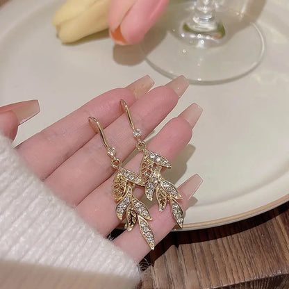 Exaggerated Vintage Long Tassel Rhinestone Earrings My Store