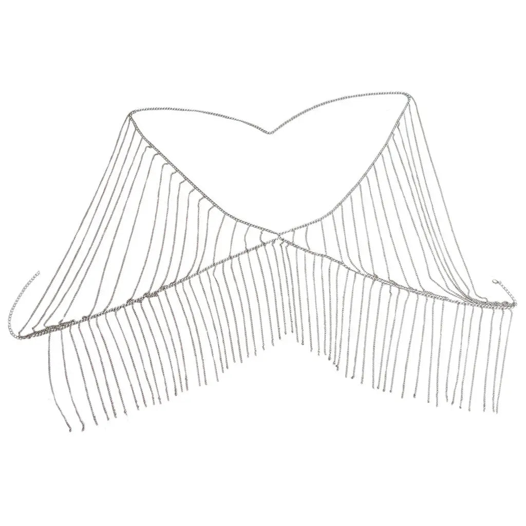 Double Layer Metal Body Chain Necklace with Tassels My Store