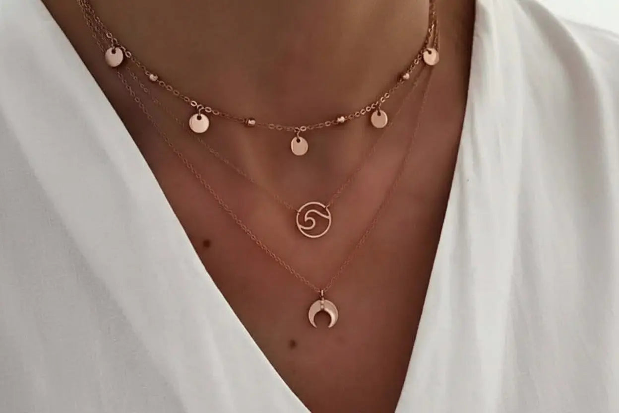 Alloy Multi-Layer Necklace with Star and Moon Pendant My Store