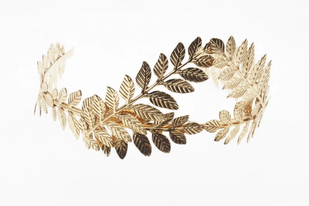 Baroque Golden Leaf Crown Hair Accessory for Women My Store