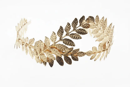 Baroque Golden Leaf Crown Hair Accessory for Women My Store
