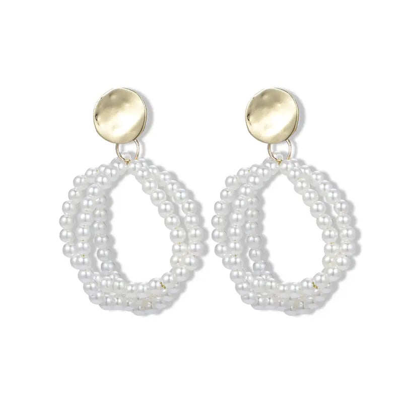 925 Silver Bow Earrings with Pearl Heart and Tassels My Store