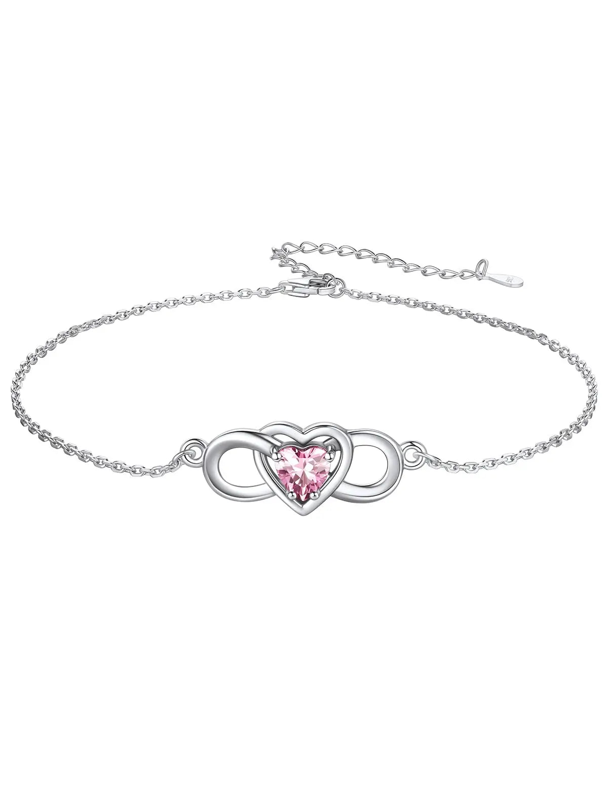 Custom4U Sterling Silver Anklets for Women Infinity Birthstone Ankle Bracelet My Store