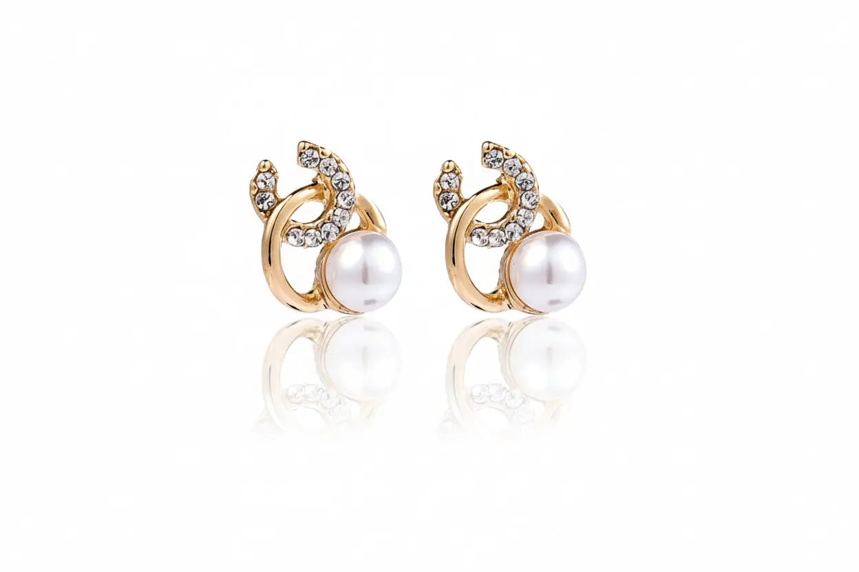 925 Silver Bow Earrings with Pearl Heart and Tassels My Store