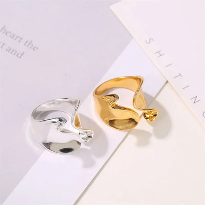 Creative Geometric Open-Cuff Ring for Women My Store