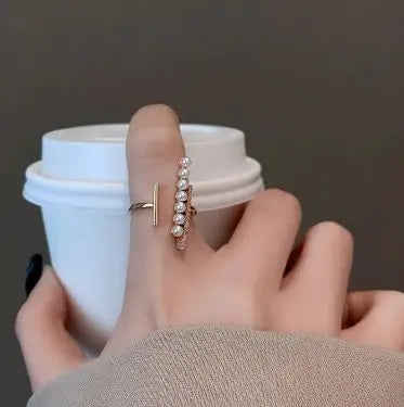 Rhinestone Decor Cuff Ring My Store