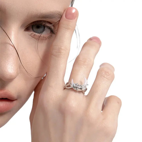 Moon Ring Tide Cool Spicy Girl's Finger Ring AnurMar &Collections
