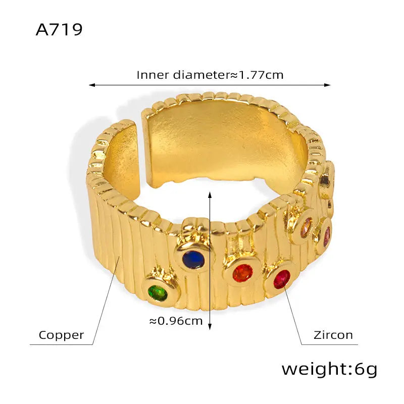 Women's Irregular Geometric Texture Ring My Store