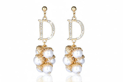 925 Silver Bow Earrings with Pearl Heart and Tassels My Store