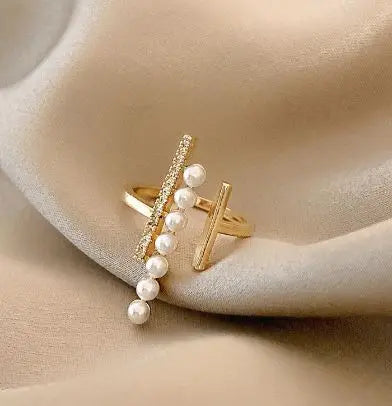 Rhinestone Decor Cuff Ring My Store