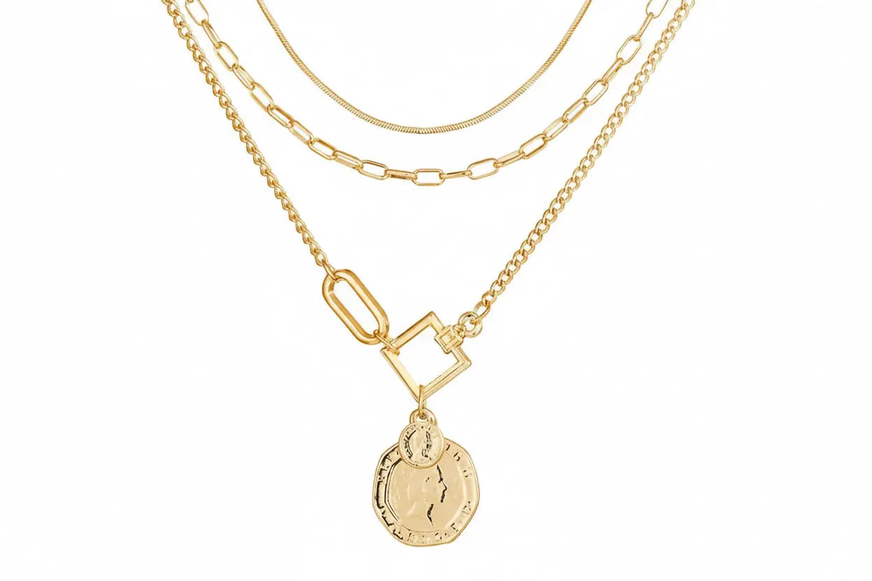 Alloy Multi-Layer Necklace with Star and Moon Pendant My Store