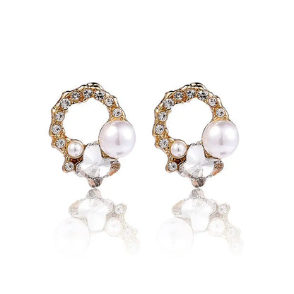 925 Silver Bow Earrings with Pearl Heart and Tassels My Store