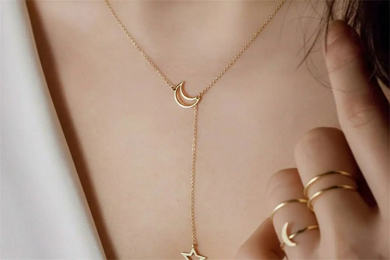Alloy Multi-Layer Necklace with Star and Moon Pendant My Store