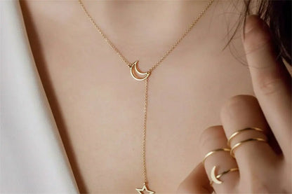 Alloy Multi-Layer Necklace with Star and Moon Pendant My Store