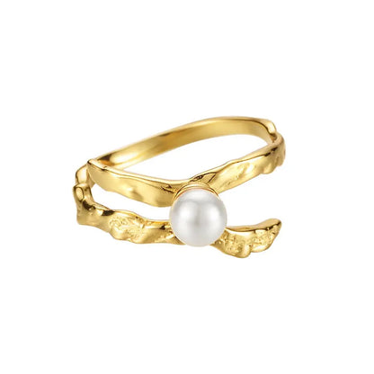 Irregular Silver Texture Ring for Women My Store