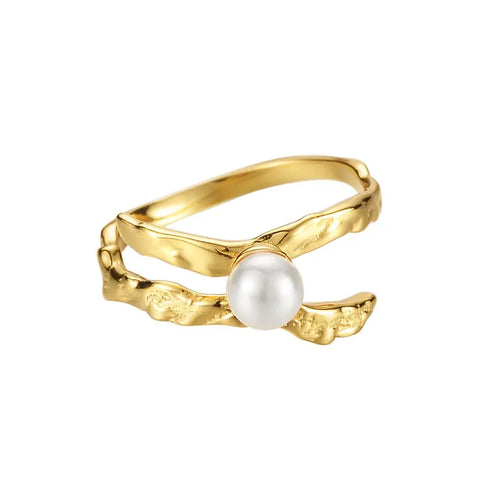 Irregular Silver Texture Ring for Women My Store
