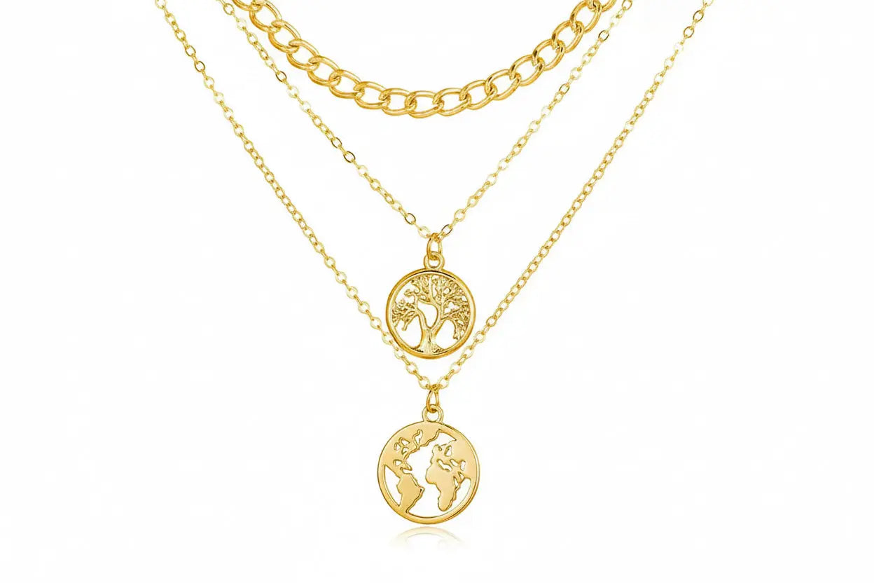 Alloy Multi-Layer Necklace with Star and Moon Pendant My Store