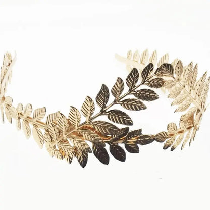 Baroque Golden Leaf Crown Hair Accessory for Women My Store