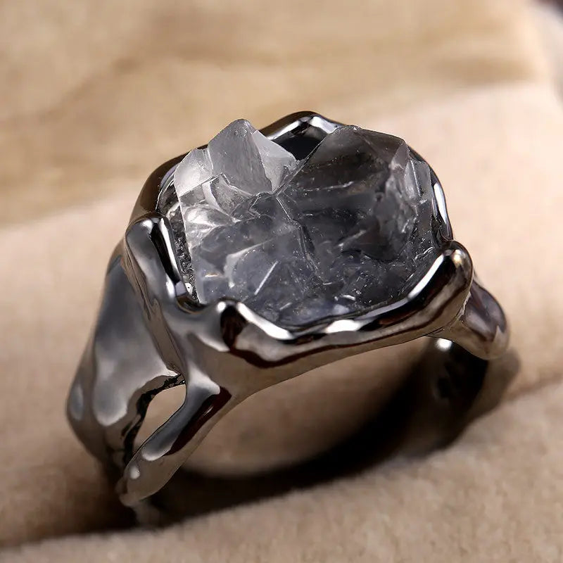 Creative Irregular Crystal Ring in Hip-Hop Style My Store