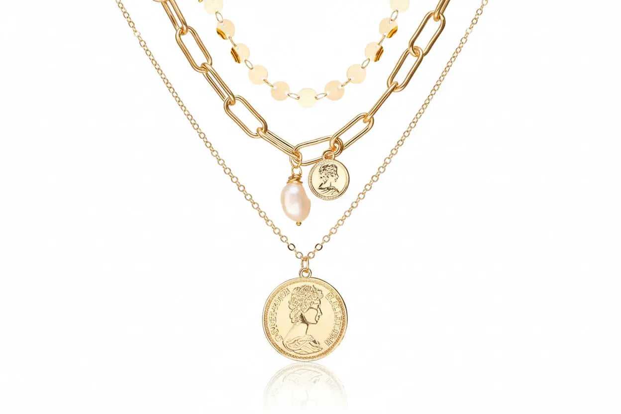 Alloy Multi-Layer Necklace with Star and Moon Pendant My Store