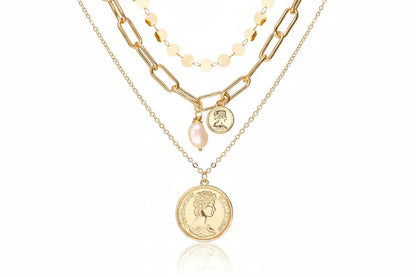 Alloy Multi-Layer Necklace with Star and Moon Pendant My Store